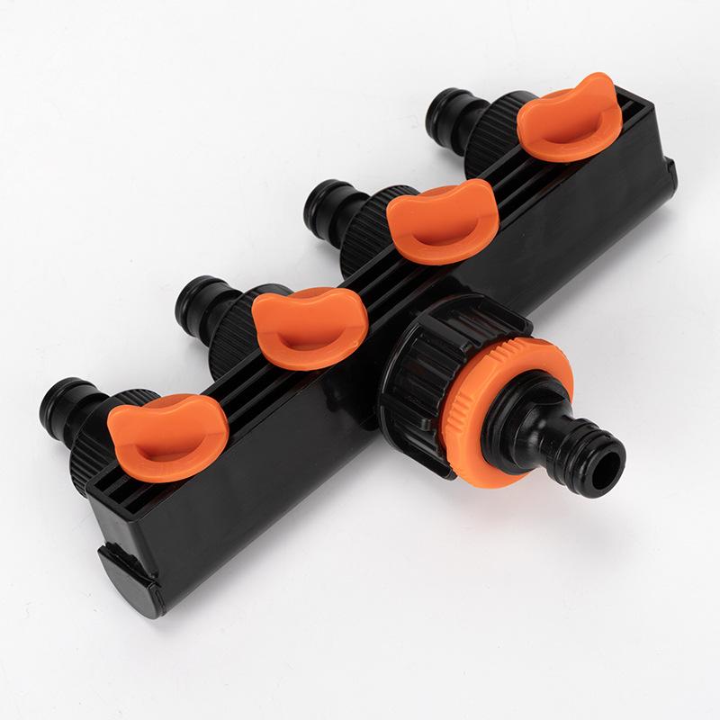 

1pcs Garden Watering Connector Distributor Nipple Connector Four-way Hose Splitter Adjustable Switch For Outdoor Faucet Spraying