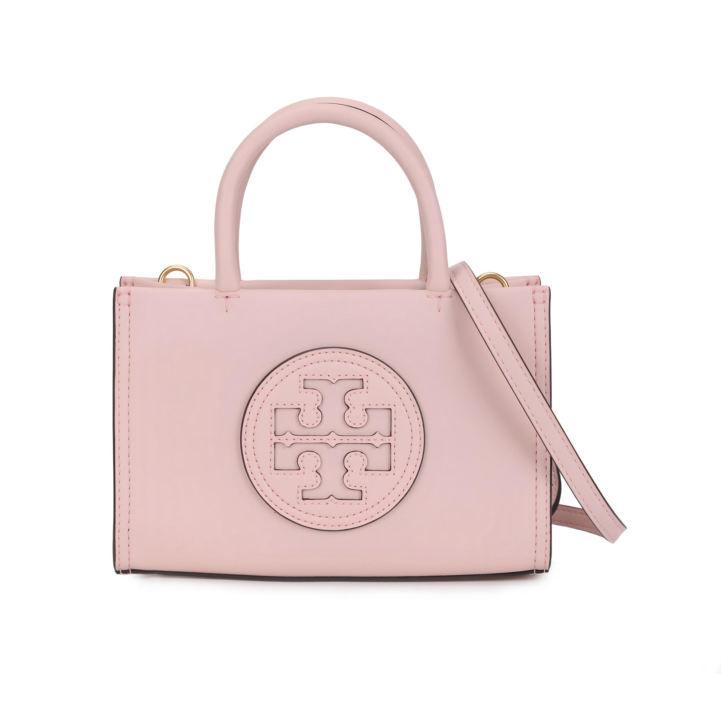 

Tory Burch Ella Bio Magnetic Snap Adjustable Detachable Shoulder Strap Tote Bag Shopping Bag Crossbody Handbag Mini Women Tote Morning-Pink 145613-655 Basic Set (Bag+Dust Bag)