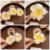 Pearl Hair Claw Korean Style Shark Clip Creative Eggflower Hair Clip  Female