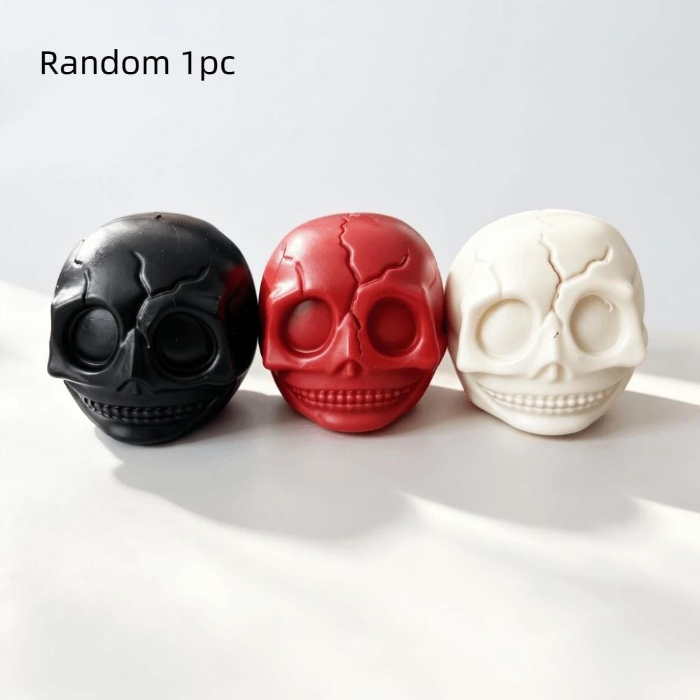 Crackling Building Block Pumpkin Skull Ball Crunchy Pumpkin Skull Squishy Toy  Hand Relax