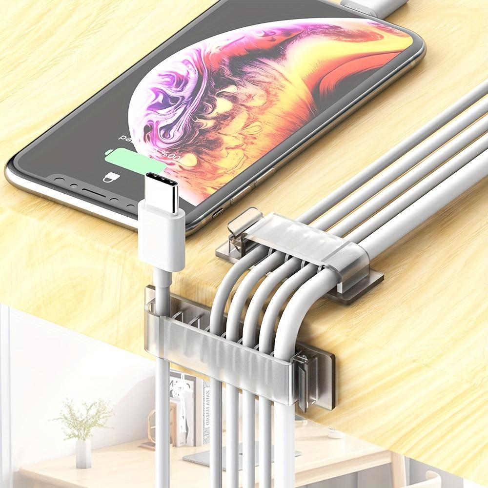 Self-Adhesive Cable Management Clips, Cable Organizers for Under-Desk TV, PC, and Ethernet Cables in Home Offices