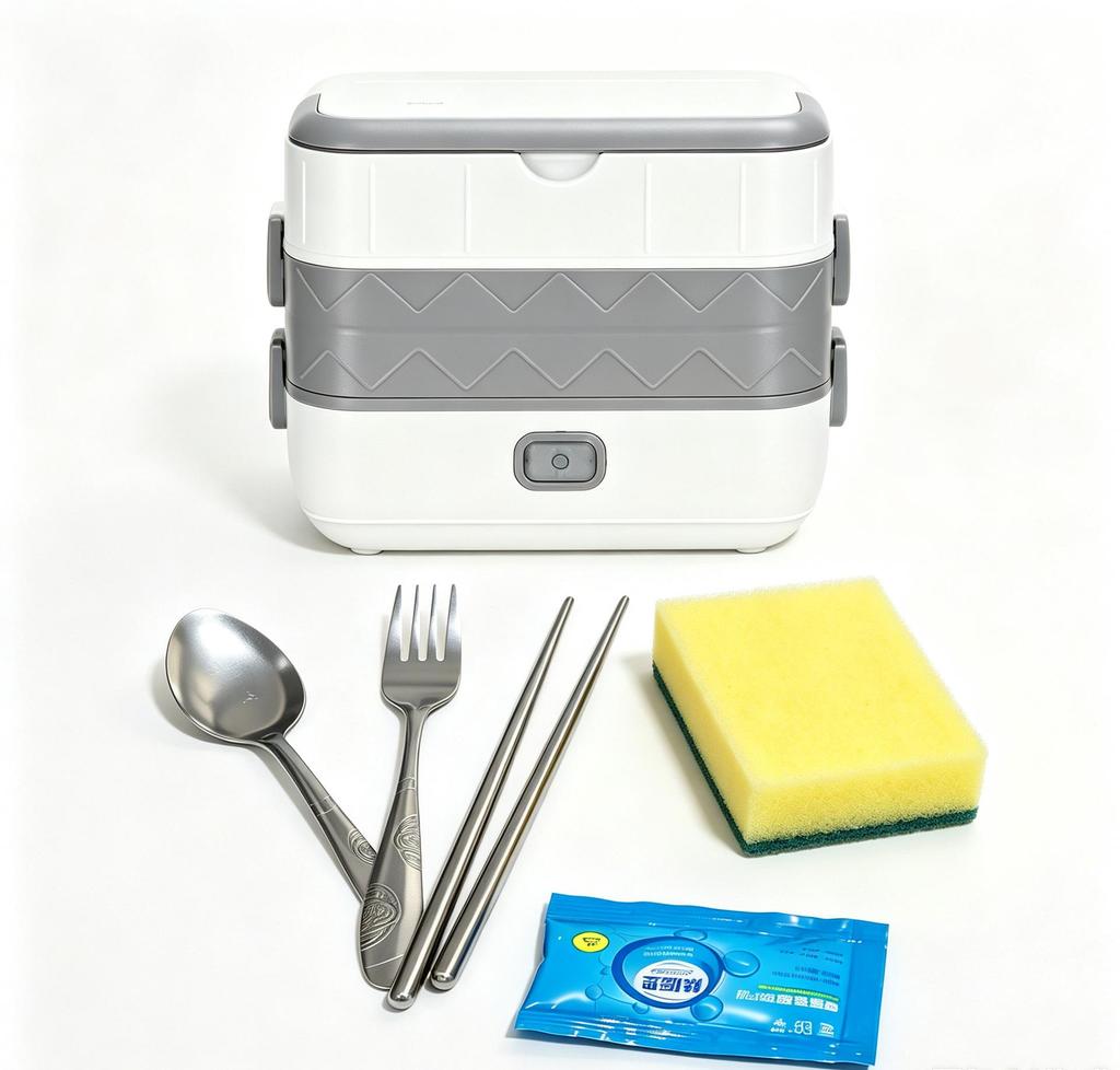 Portable Electric Lunch Box for Heating, Steaming, Cooking, and Warm Food Storage - Ideal for Office Workers