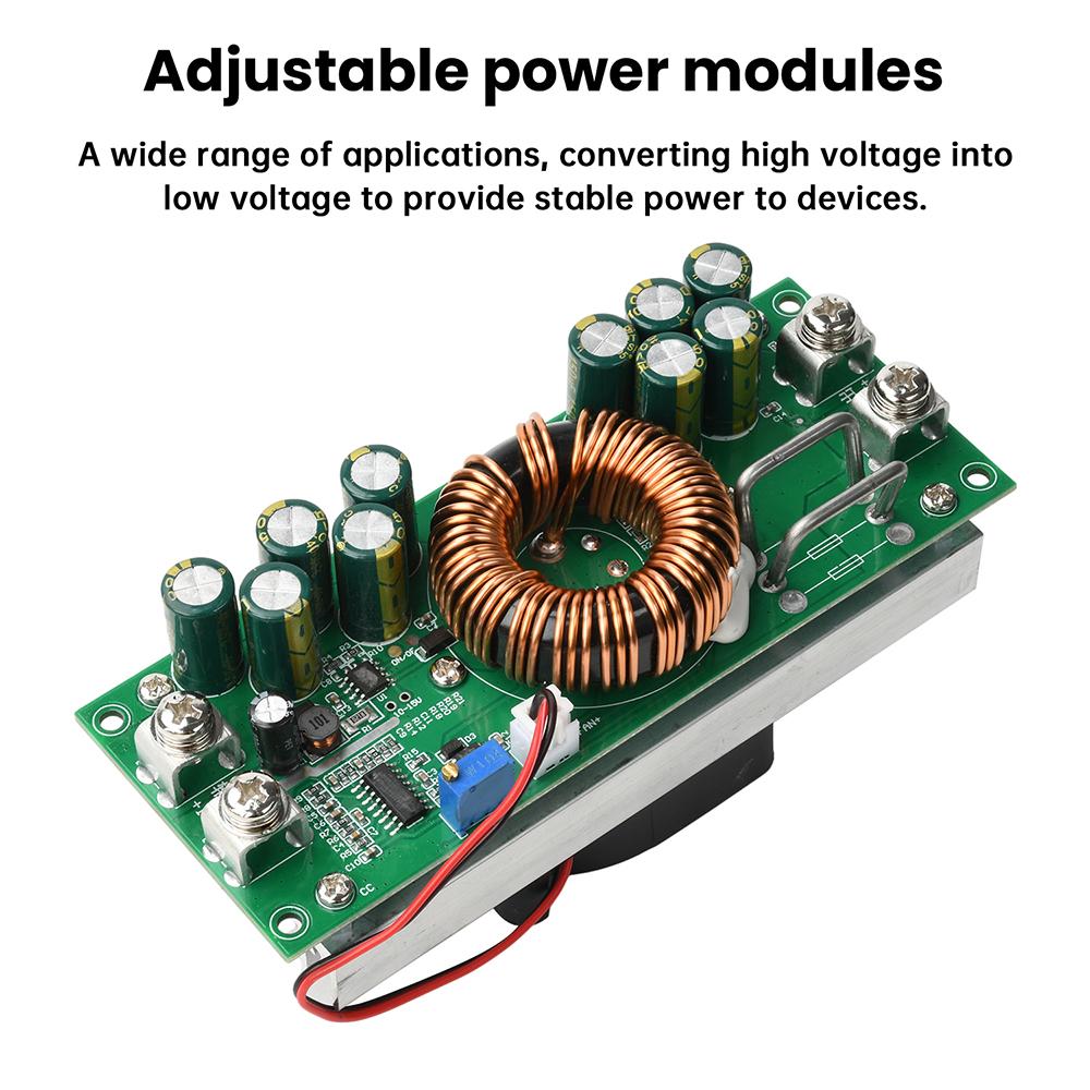 1500W 1200W DC-DC Buck Module Constant Voltage Adjustable Step-down Converter Synchronous Rectification High-Power Transformer