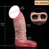 SXXY Real Veins Lifelike Closed Head Penis Sleeve For Men Dick Enlargement Silicone Reusable Condom Sex Products For Adult