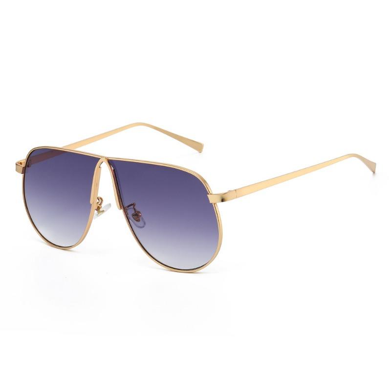 Fashion Oversized Sunglasses Men Women Pilot Sun Glasses Brand Designer Shades Metal Eyewear Unisex Sunnies