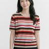Navava Casual STriped Round Neck ShorT Sleeve KniT T shirT Nk3639