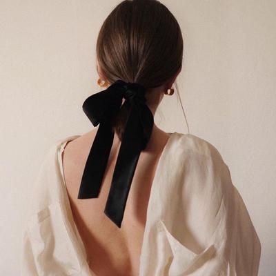 Velvet Bow Hair Tie - High Elastic French Ribbon Accessory