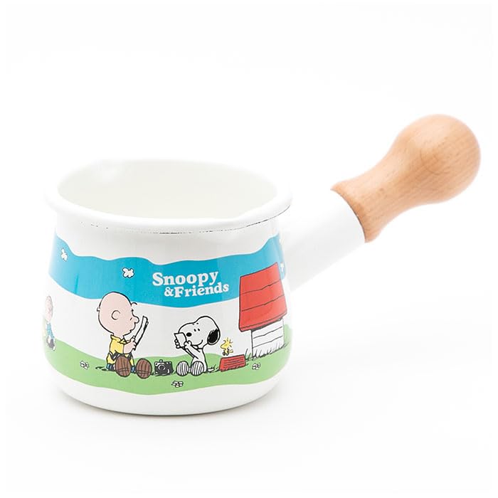 PEANUTS Enamel Petit Milk Pan (Milk Pan) - Break Time