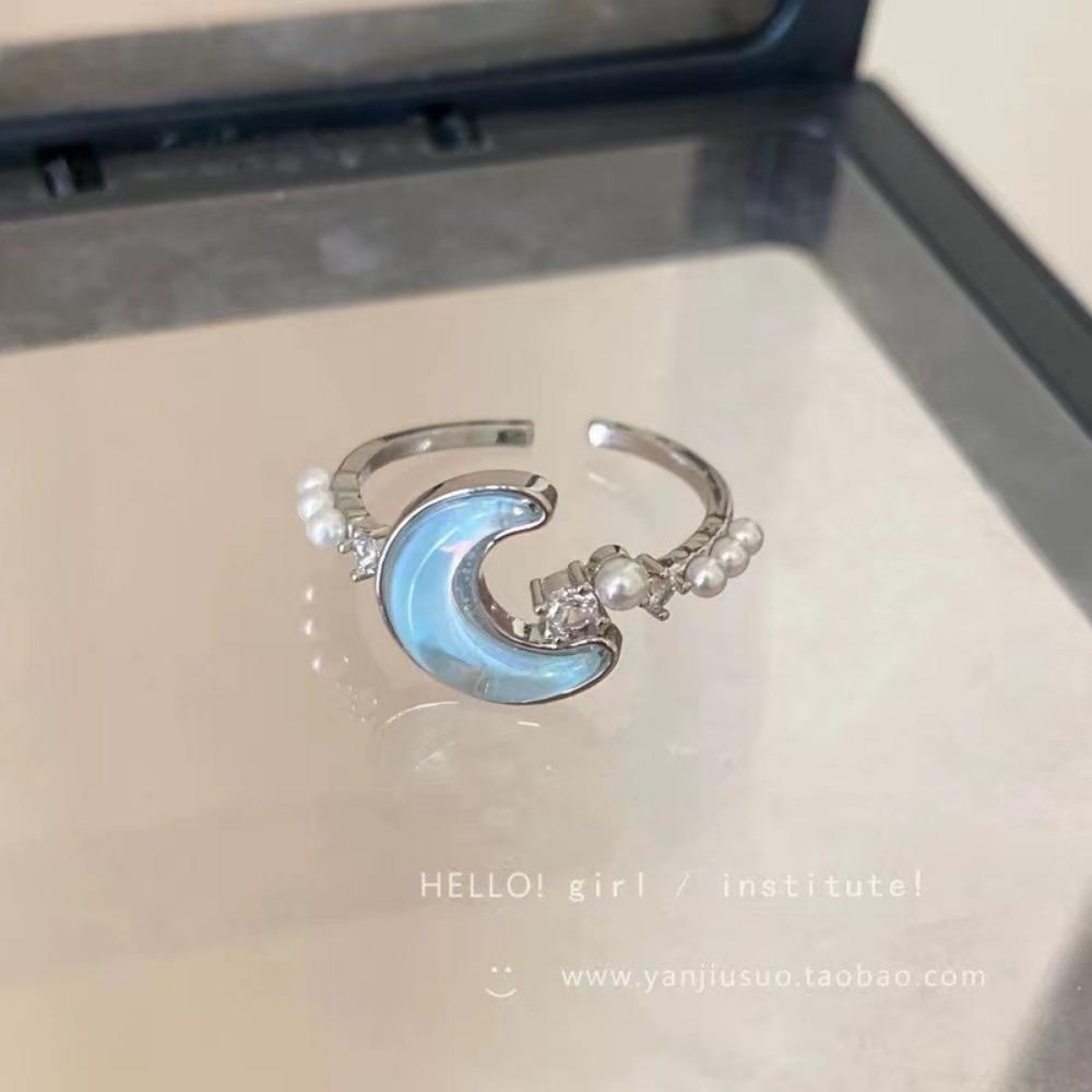 French Retro Blue Butterfly Ring Design Sense Temperament Personality Simple Cold Sense Versatile Ring