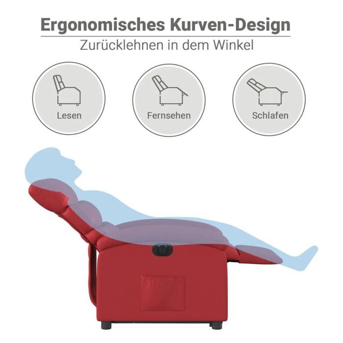 VidaXL Electric Recliner, Relaxation Chair with Adjustable Backrest and Footrest, Living Room Seat, Modern, 3204059