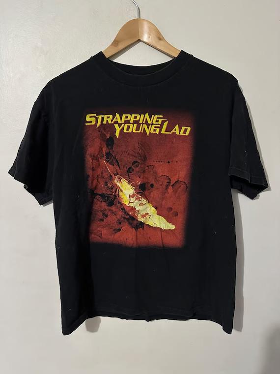 Strapping Young Lad Band 2003 Concert Shirt Black Unisex S-5XL 1V0073 Unisex T-Shirt L