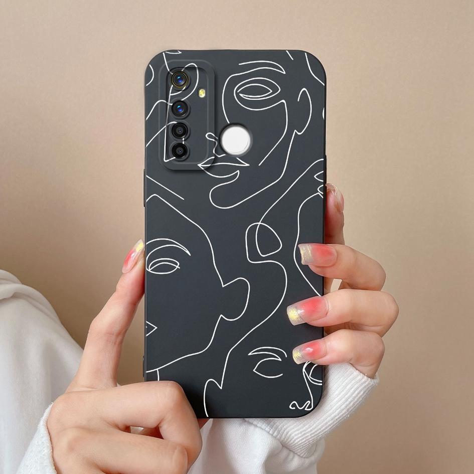 Cover Case For Oppo Realme X2 X7 V13 V15 Q5 Q5i Q Q3 Q3i Pro F29 A5 Spectacular Mountain Range Pattern Liquid Silicone Protective Cover For Oppo Shell