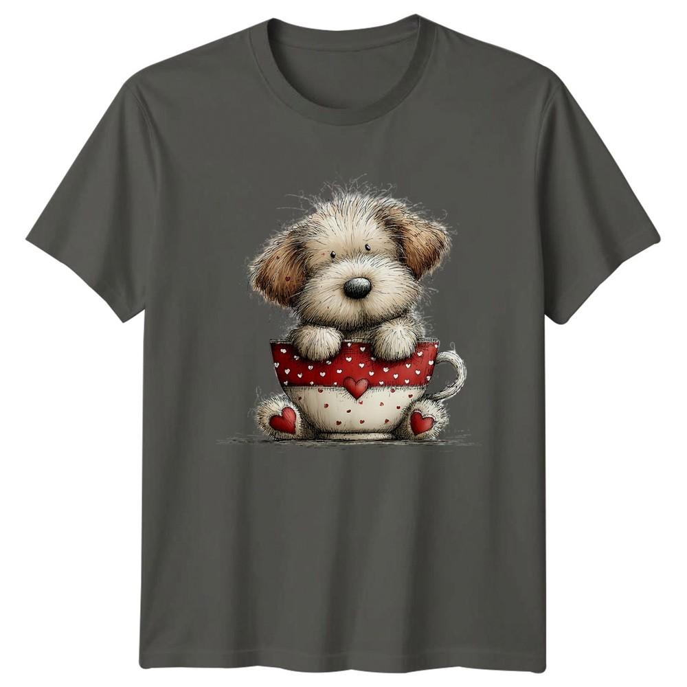 Puppy Love Hearts Dogs Unisexs TShirt Unisexs Tee Graphic Unisex Top S