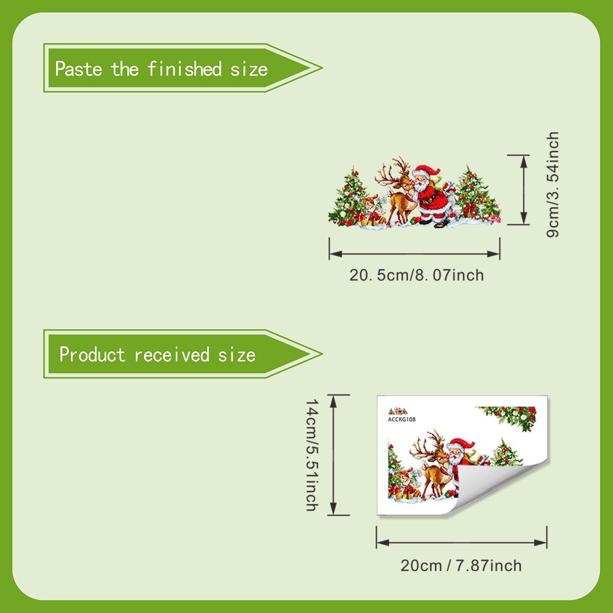 

Santa Claus Christmas Tree Reindeer Wall Stickers, Christmas Room Decoration Wall Stickers 20*15cm