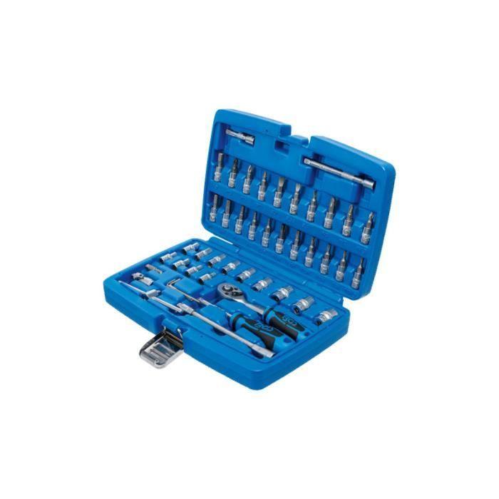 Coffret de douilles et embouts bgs technic - embout profil t - 6,3 mm - 46 pcs - 2146