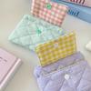 New Quilted Coin Purse Multifunctional Diamond Shape ID Storage Bag Portable Snap Button Card Holder