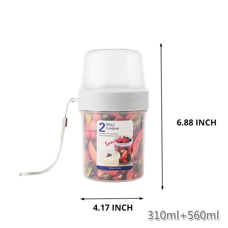 

1 шт. Двухслойный контейнер для хранения свежих продуктов, пластиковый контейнер для хранения свежих продуктов, герметичный кухонный ящик для хранения