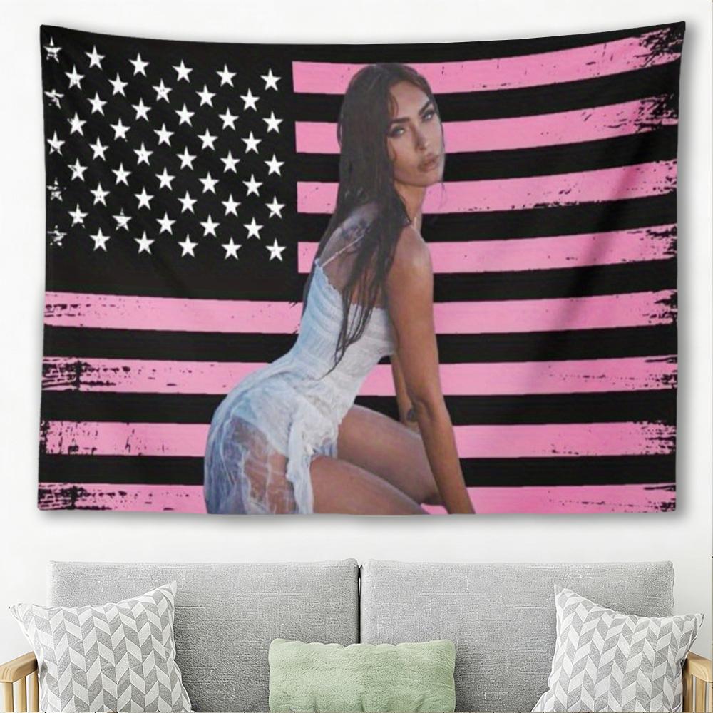 1pc Pink Megan Flag | American Megan Flag Poster Merchandise, Suitable for College Dormitory Room Decoration, Outdoor Parties