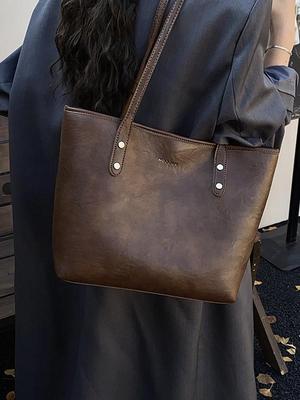 2025 High-End Damen Retro Tragetasche mit großem Fassungsvermögen - Lässige Pendler-Unterarm-Schultertasche