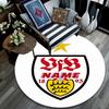 Custom Name,VfB Stuttgart pattern round rug,Carpet Rug for Living Room Bedroom Playroom ,Non-slip Floor Mat,Holiday Gifts and Birthday Gifts.