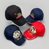 American Three-Dimensional Embroidery Wolf Bear Letter Baseball Cap Men'S And Women'S Hard Top Sports Sunshade Cap