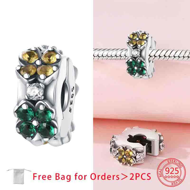 Clip Spacer Charm For Bracelet Clip Lock Stopper Bead Copper Spacer Openable Beads Making Fine Jewelry Gift