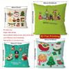 Christmas Cute Throw Pillow Covers Pattern Cushion Cover Suitable for Sofa Bedroom Car Pillow Cover