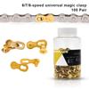 100 Pairs Bicycle Chain Link Connector Joints Magic Buttons Bike Quick Joint Magic Buckle For 6/7/8/ 9 10 11 12 Speed Chain