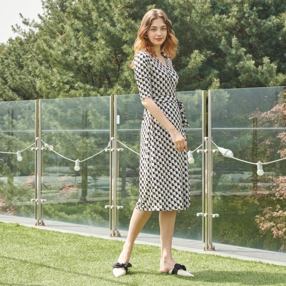 Lipbbam 3 4 Sleeve Long Wrap Dress Creora Deroci Cara Ldm11df01