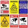24-hour Video Surveillance Metal Tin Sign Plaque Security Warning Decorative Plates For Outdoors Man Cave Hotel Home Wall Dec