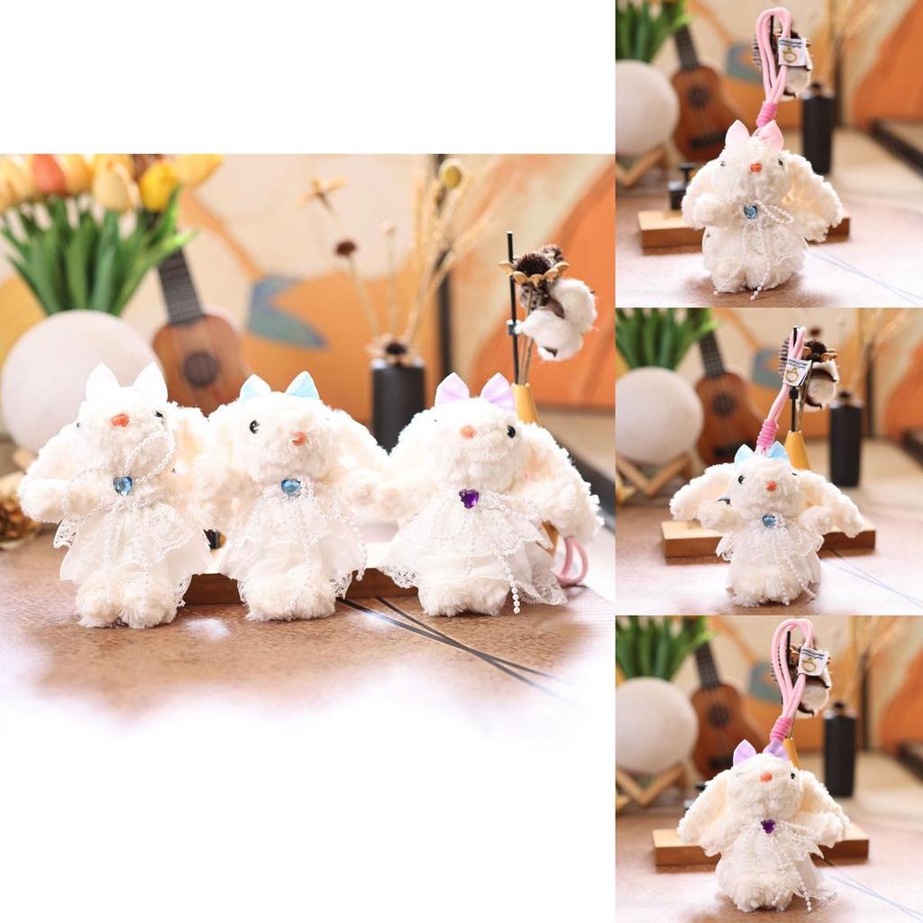Cute Rabbit Plush Doll With Pp Cotton Filling For Bags And Gifts