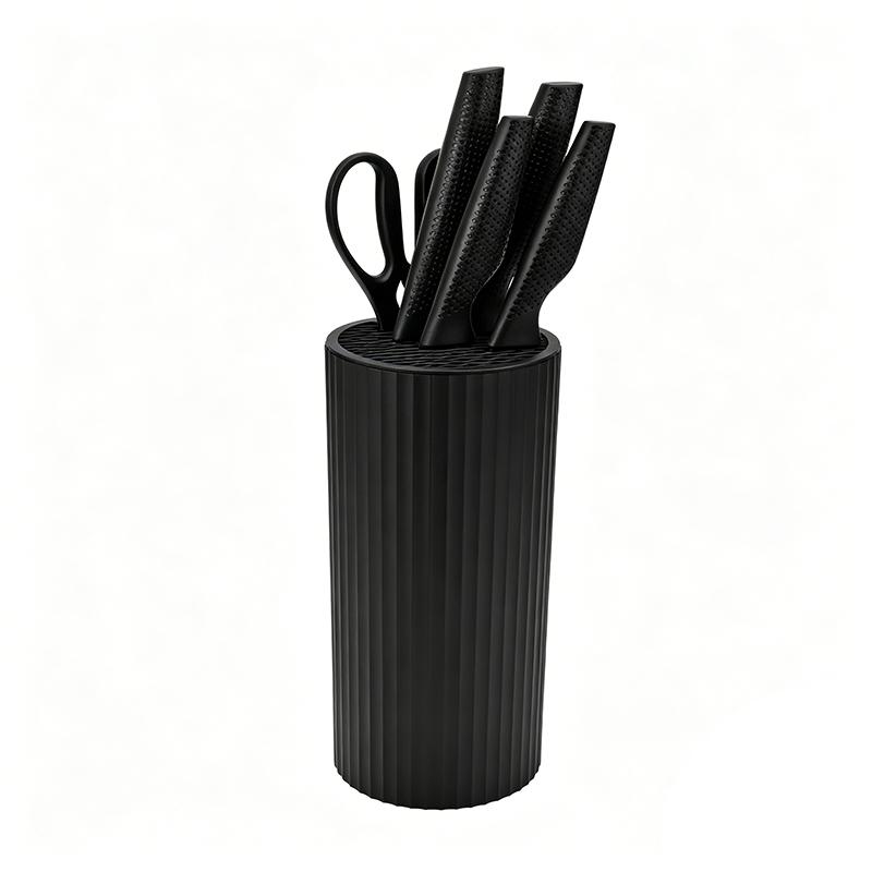 BOLTIFY Kitchen Knife Holder Stand for Kitchen Chef Ceramic Knife Inserted Plastic Knife Holder Bucket Kitchen Storage Tools