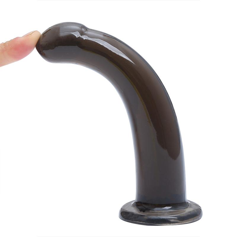 Woman Realistic Tpe Transparent Dildos  Penis Soft Artificial Strong Suction Cup Female Masturbation