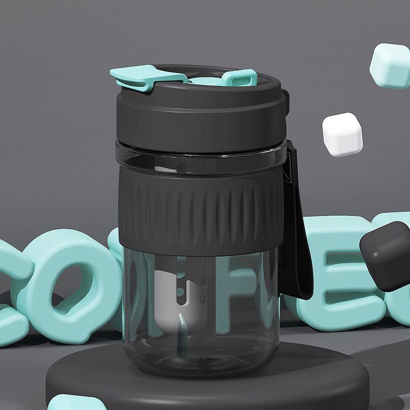 Large Capacity Portable Drop Resistant Plastic Water Cups, Water Bottles, And Portable Coffee Cups With Simple Straws