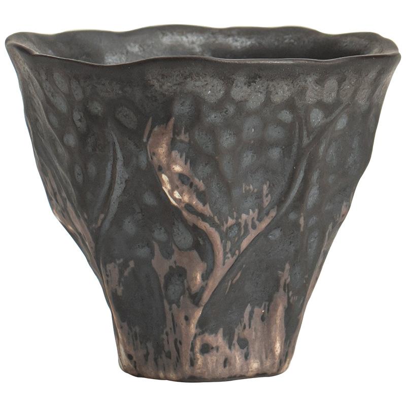 Japanese Wabi Sabi Lotus Tea Cup Small Ceramic Kung Fu Tea Set Single Cup Creative Design