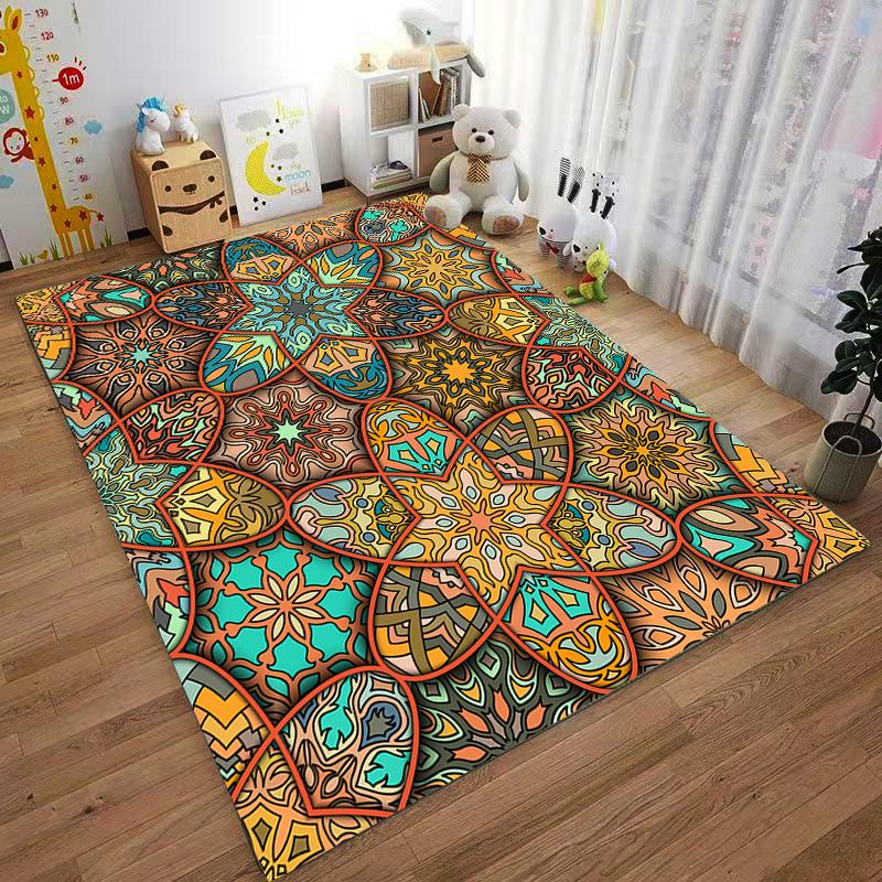 Gorgeous patterned carpet for stylish home decor Suitable for use as an anti-slip game mat for living room and bedroom sofas