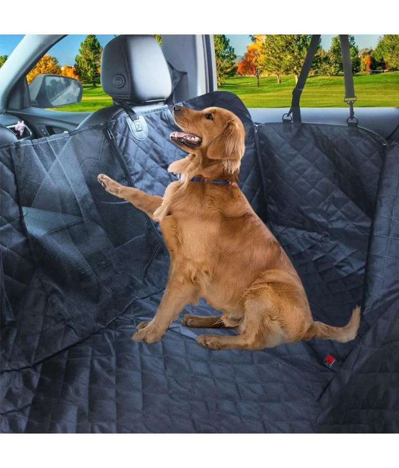 143×153CM Double Zipper Car Pet Seat Pad Waterproof Dirt Resistant Suitable Multiple Models Solid Color Cars Rear Seats Cushion