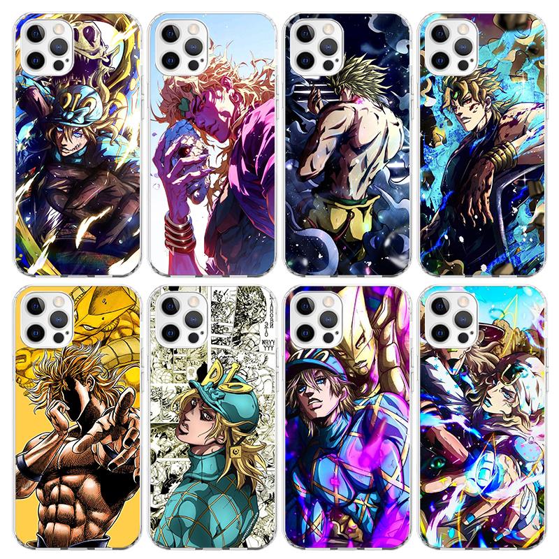 JoJo Adventure Dio Diego Brando Phone Case For iPhone 17 Air 11 13 Mini 14 15 Plus 16 12 Pro Max 16E SE 7 8 Pattern Soft TPU Bac