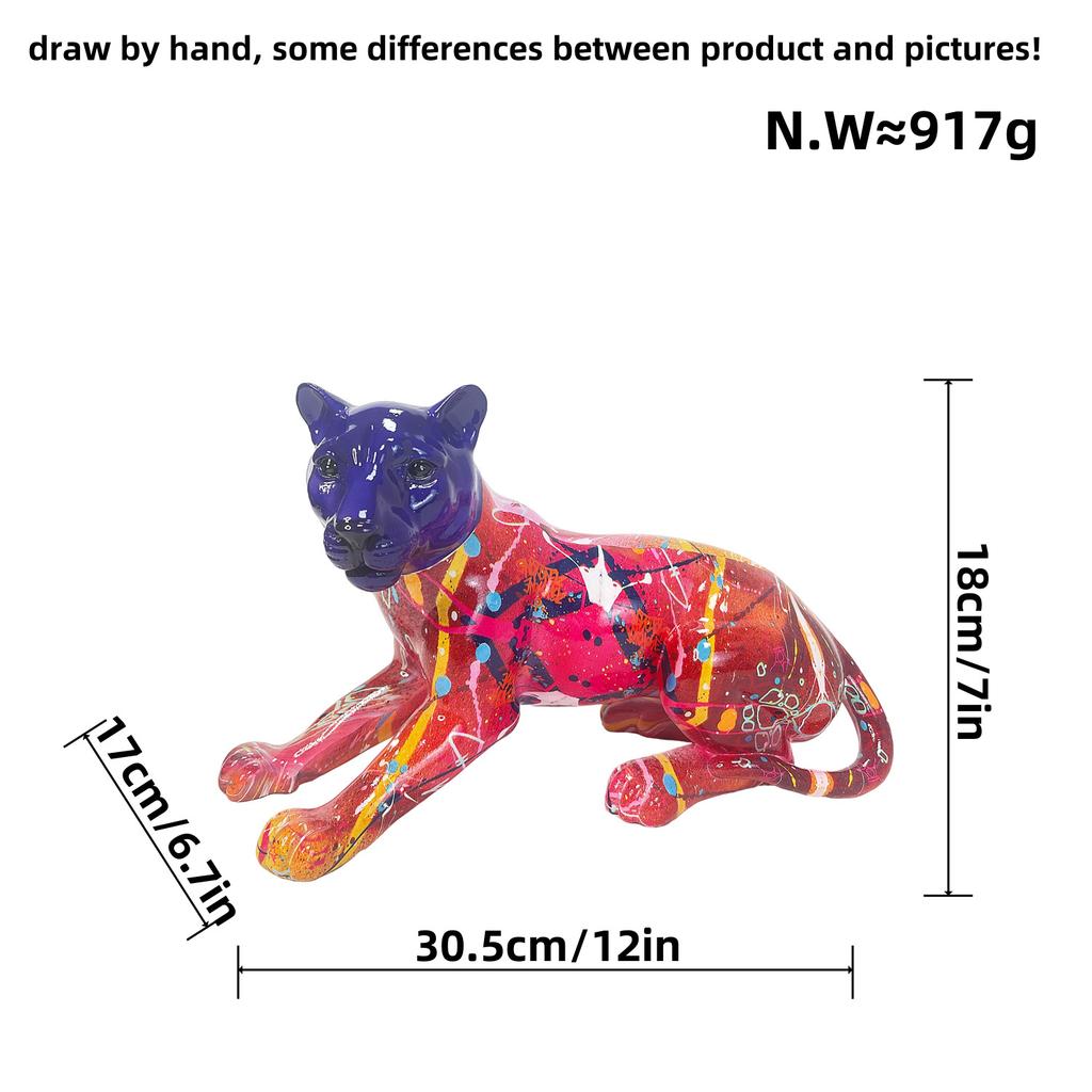 Moderner Schlichter Stil Liegende Leopard Statue Harz Ornamente Zuhause Wohnzimmer High-End Wohnzimmer Eingang Dekoration Geschenke