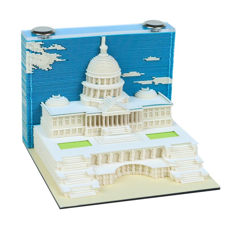 Laojun Mountain 3D Paper Sculpture Scenic Souvenir & Sticky Note Pad