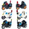 Military SWAT Team Motorcycle Building Bricks Set, DIY Model Kit for Children, Compatible Construction Blocks for War Games