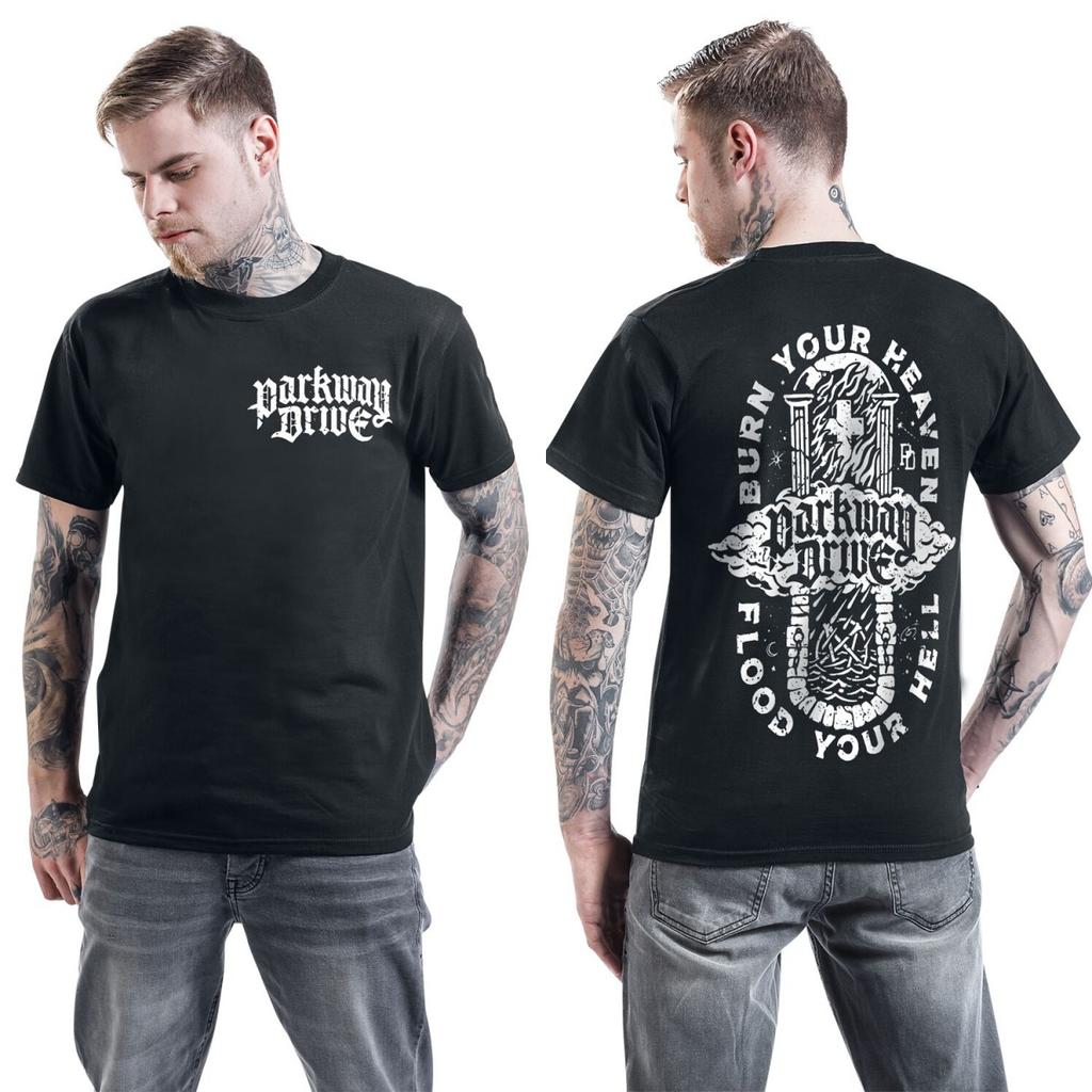 2026 Sommar Parkway Drive Grafisk Bomulls T-shirt Unisex Sommar Kortärmad Mode Märke T-shirt Lyxig Vardaglig Vintage T-shirts