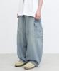 URBANSTOFF Cargo Curved Balloon Pants (Light Blue)