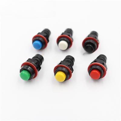 6 adet DS-211 DS-213 Basmalı Düğme Anahtarı 10mm Anlık / Kendiliğinden Kilitlenen Yuvarlak Düğme Anahtarı DS211 DS213 Minyatür