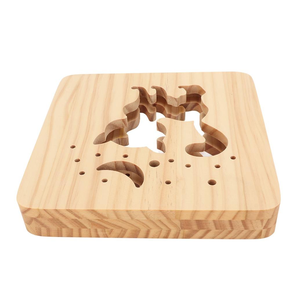 Warm White Lamp 3D Wood Light LED Light Night Light Lamp Wooden Night Lights  Home Decor