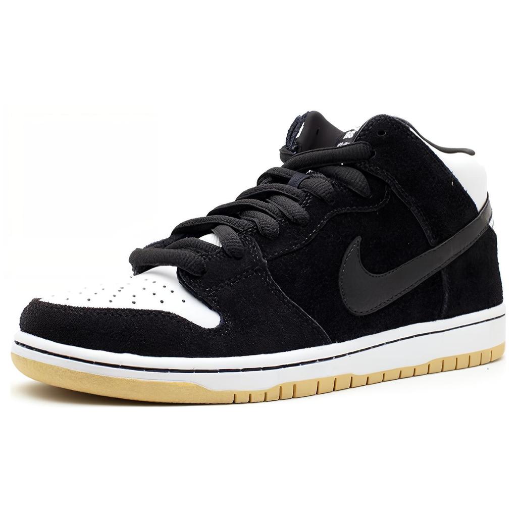 New Nike Sb Dunk Mid Black White Gum 314383-013