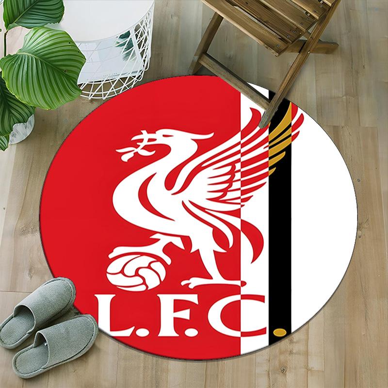 1pc L-Liverpool  Carpet, Round Rug, Comfortable, Suitable for Entryways, Living Rooms, Office, And Bedrooms, Christmas Decoration