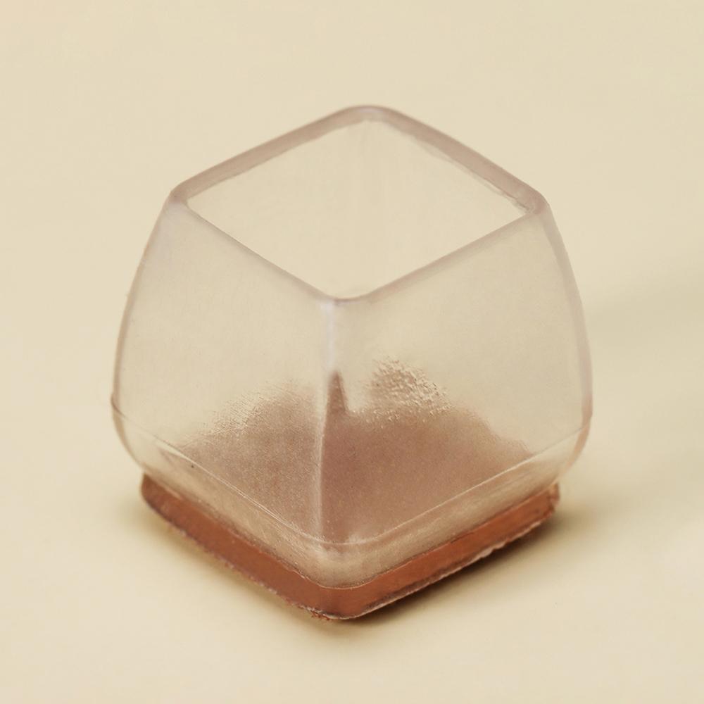 8Pcs Thickened TPE Small Square Chair Leg Caps Anti-Slip Noise Reduction Furniture Foot Pads Elastic Protectors