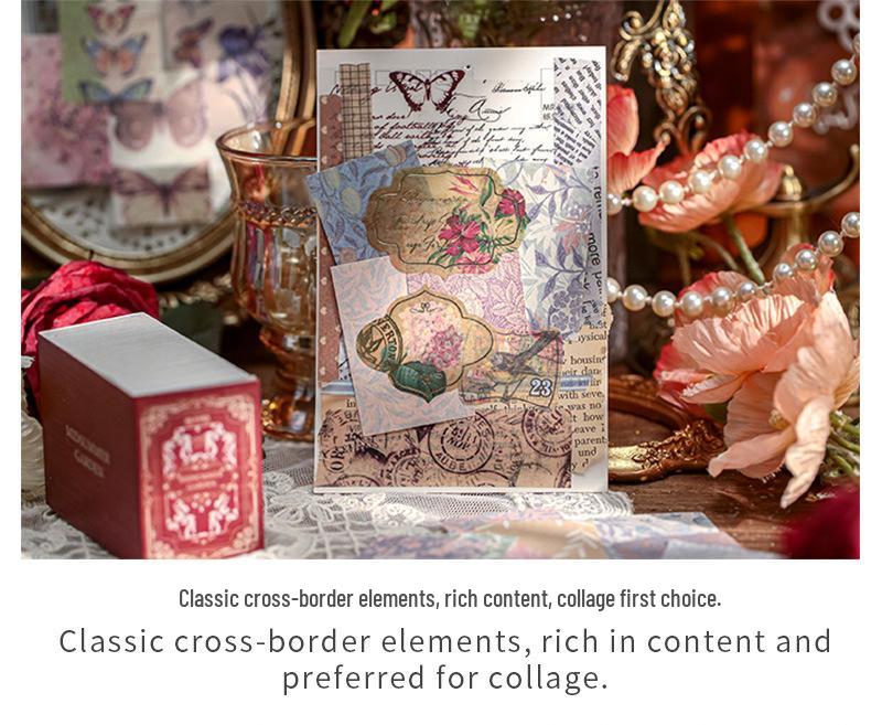Mr. Paper Retro Collection: Floral & Butterfly Decorative Handbook Material