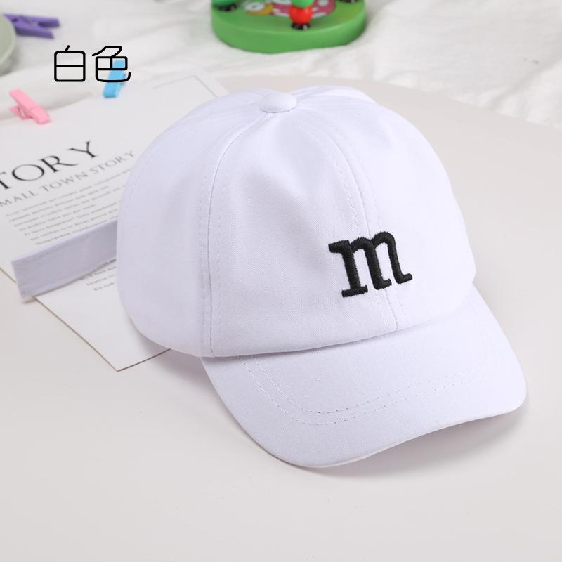 

Детская весенне-летняя новая универсальная кепка для родителей и детей с вышивкой буквы M, детская солнцезащитная кепка от солнца, бейсболка adjustable